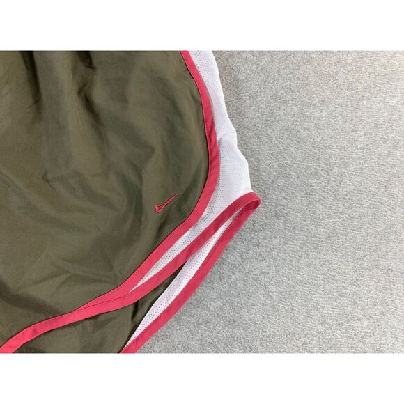 Nike Dri Fit TEMPO Lined Running Shorts (Women's Medium) Gray/Green -‎ 3" - Picture 2 of 9